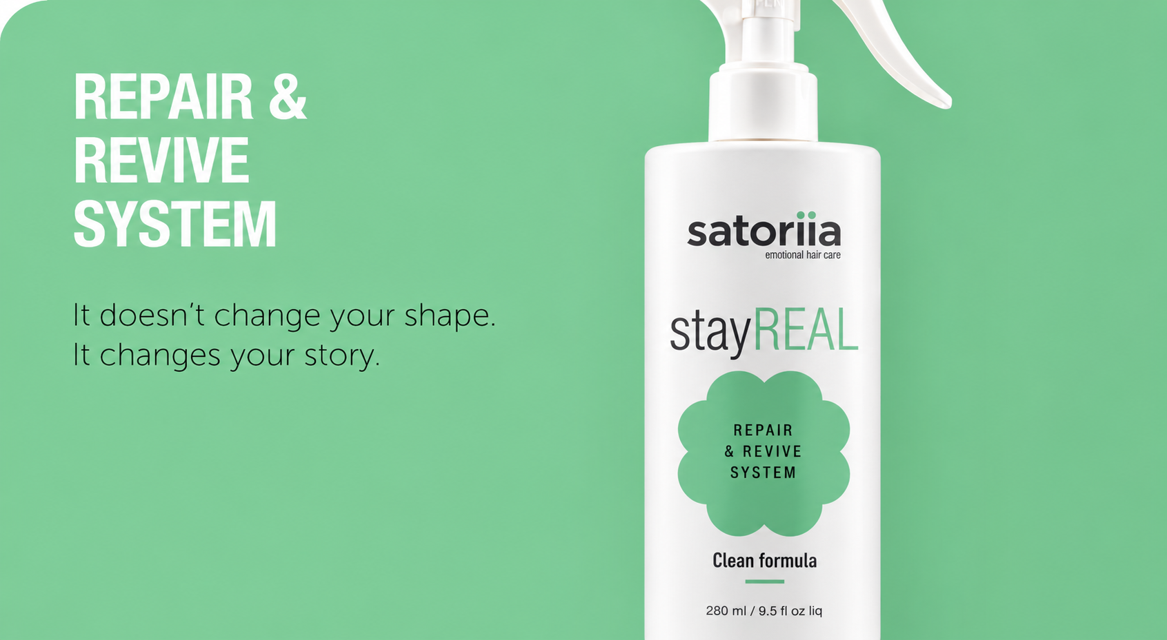 Satoriia current product packaging and product introduction.