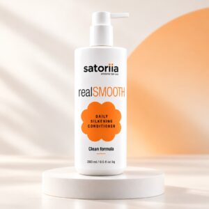 Satoriia realSMOOTH in current English packaging — studio product display.