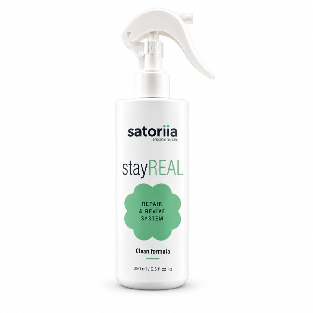Satoriia stayREAL in current English packaging — white-background product view.